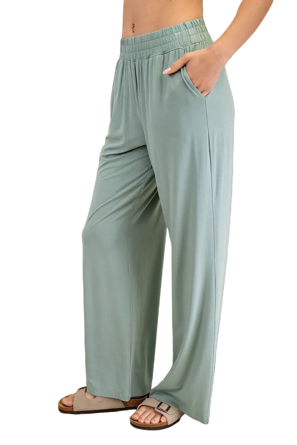 VISCOSE MODAL WIDE LEG PANT