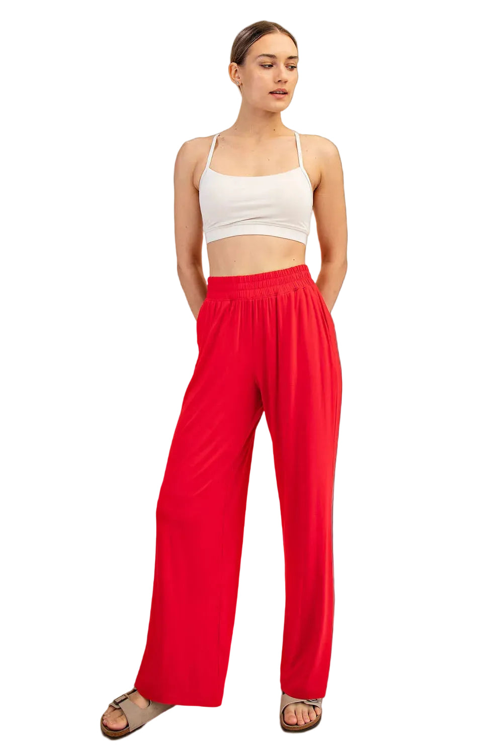 VISCOSE MODAL WIDE LEG PANT