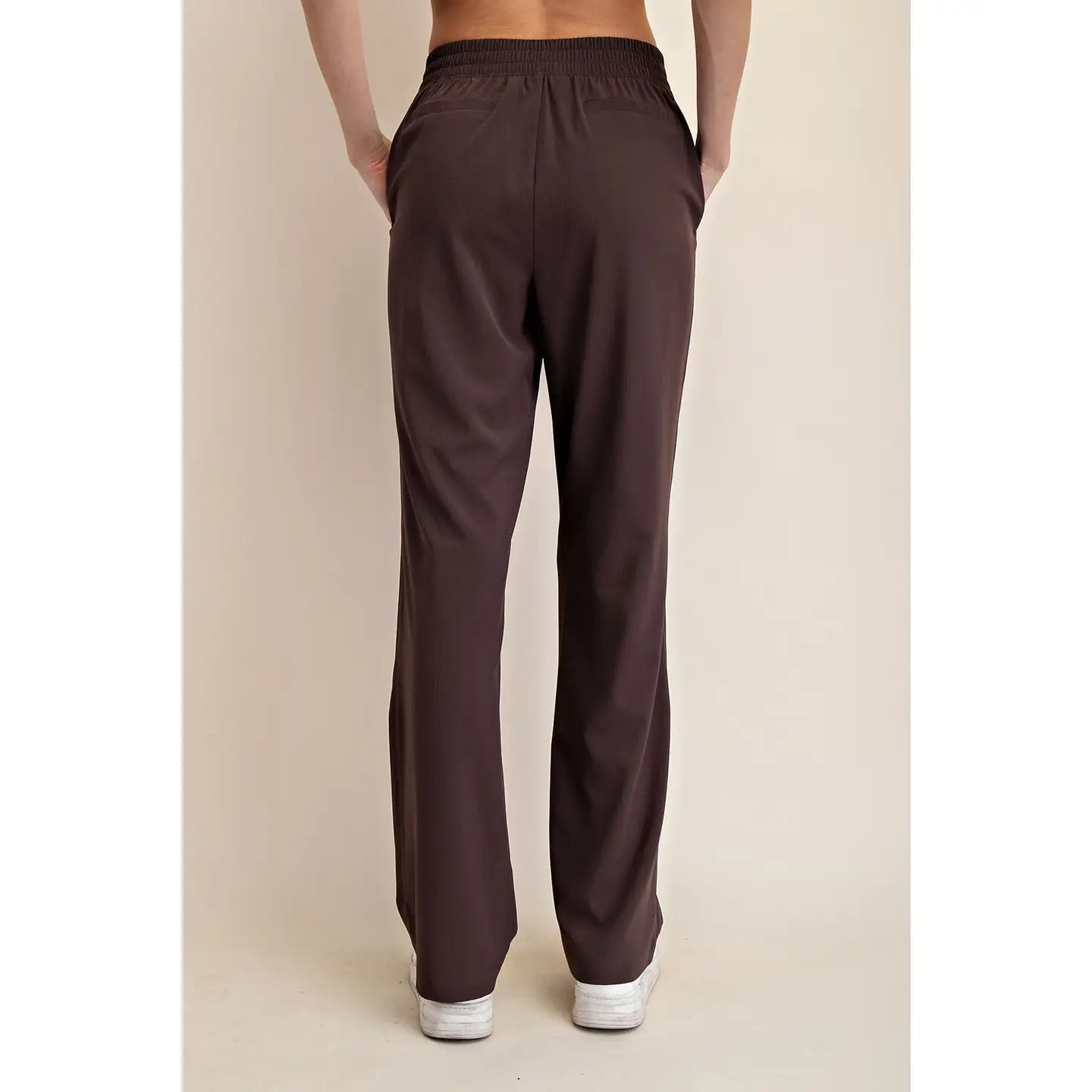 CRINKLE WOVEN STRAIGHT TROUSER