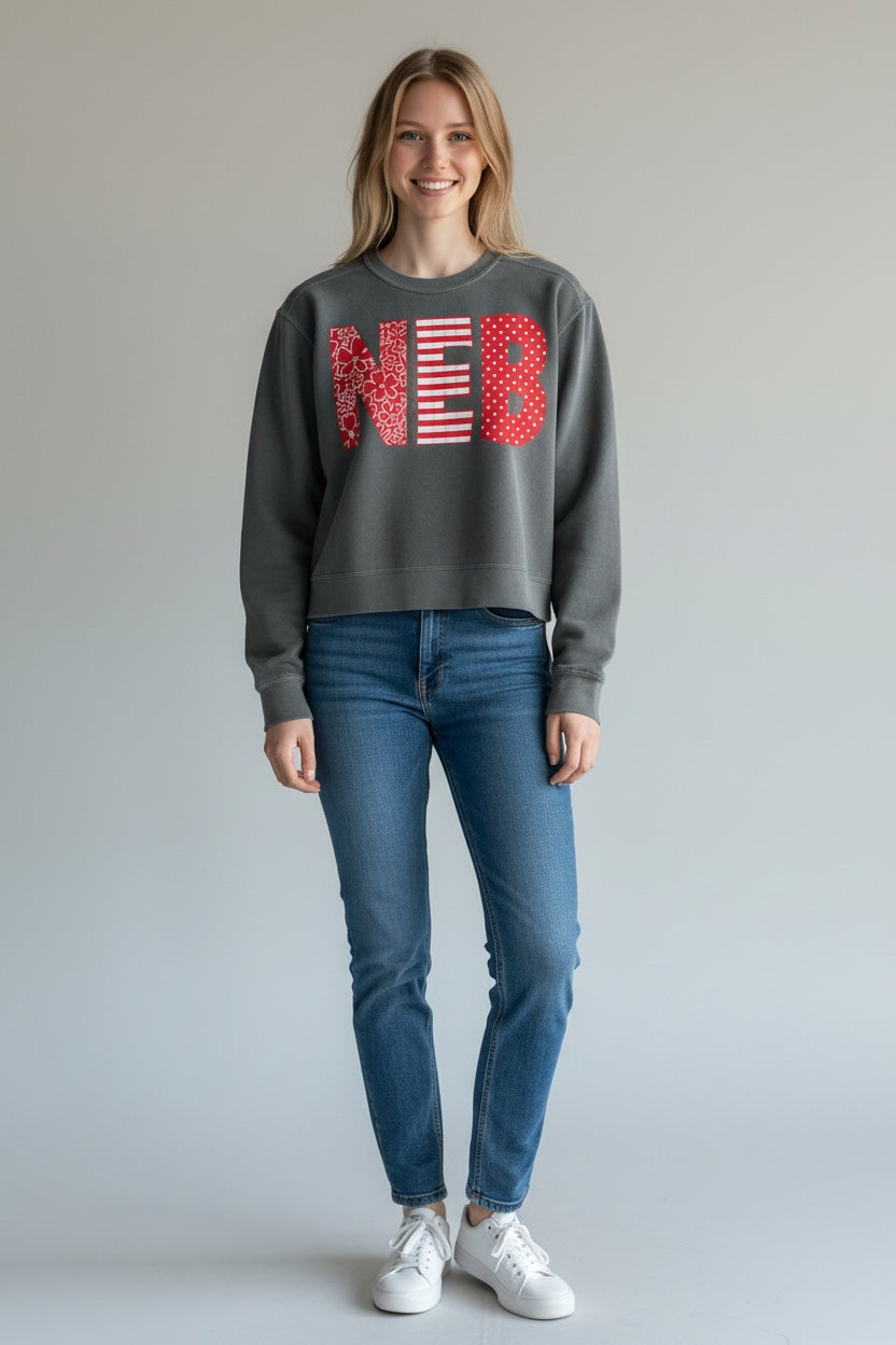 Nebraska Mid-Length Crewneck Sweatshirt
