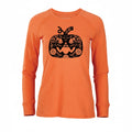 Pumpkin Women's Solid Preppy Long Sleeve T-Shirt