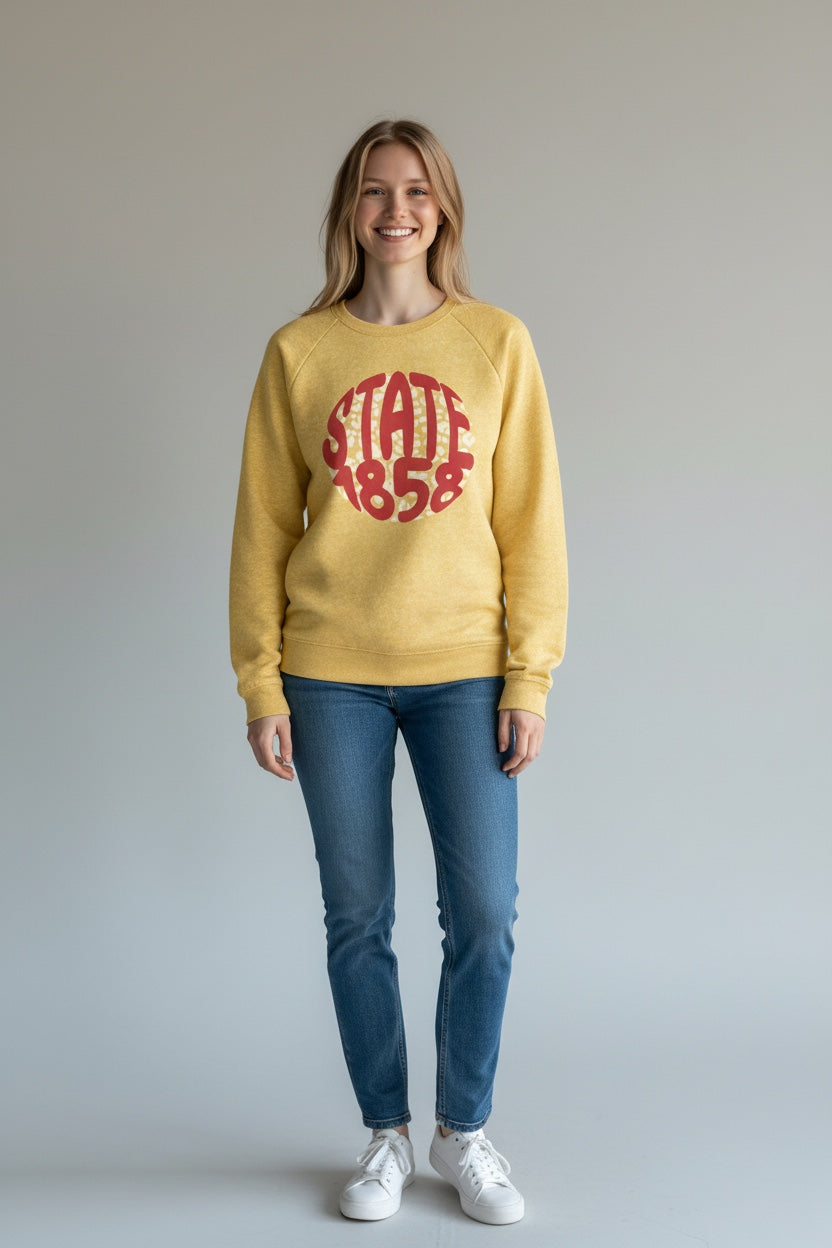 Iowa State Tri-Blend Crew Neck Sweatshirt