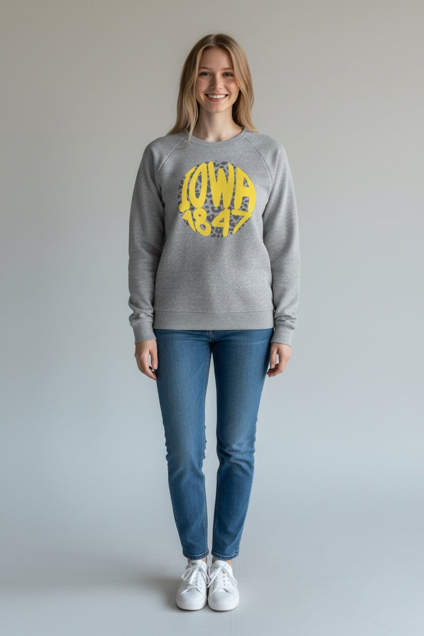 Iowa Tri-Blend Crew Neck Sweatshirt