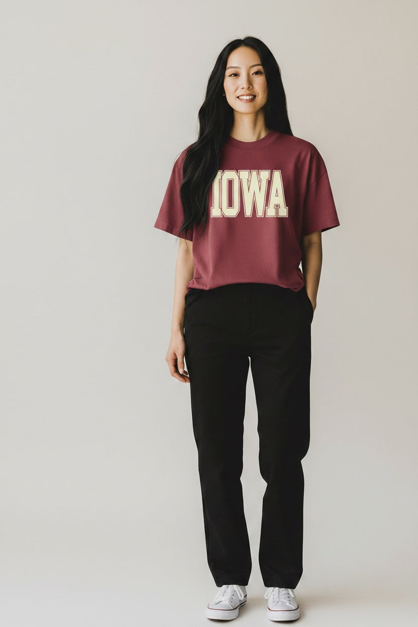 Iowa High-Low Short Sleeved Tee