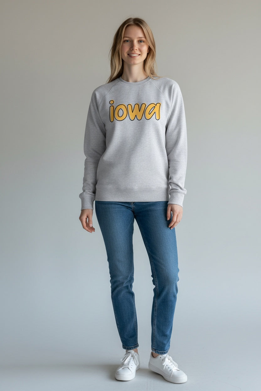 Iowa Puff Print Crew Neck
