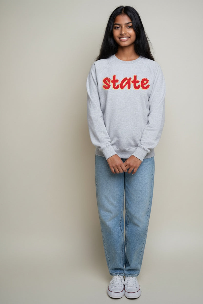 Iowa State Puff Print Crew Neck