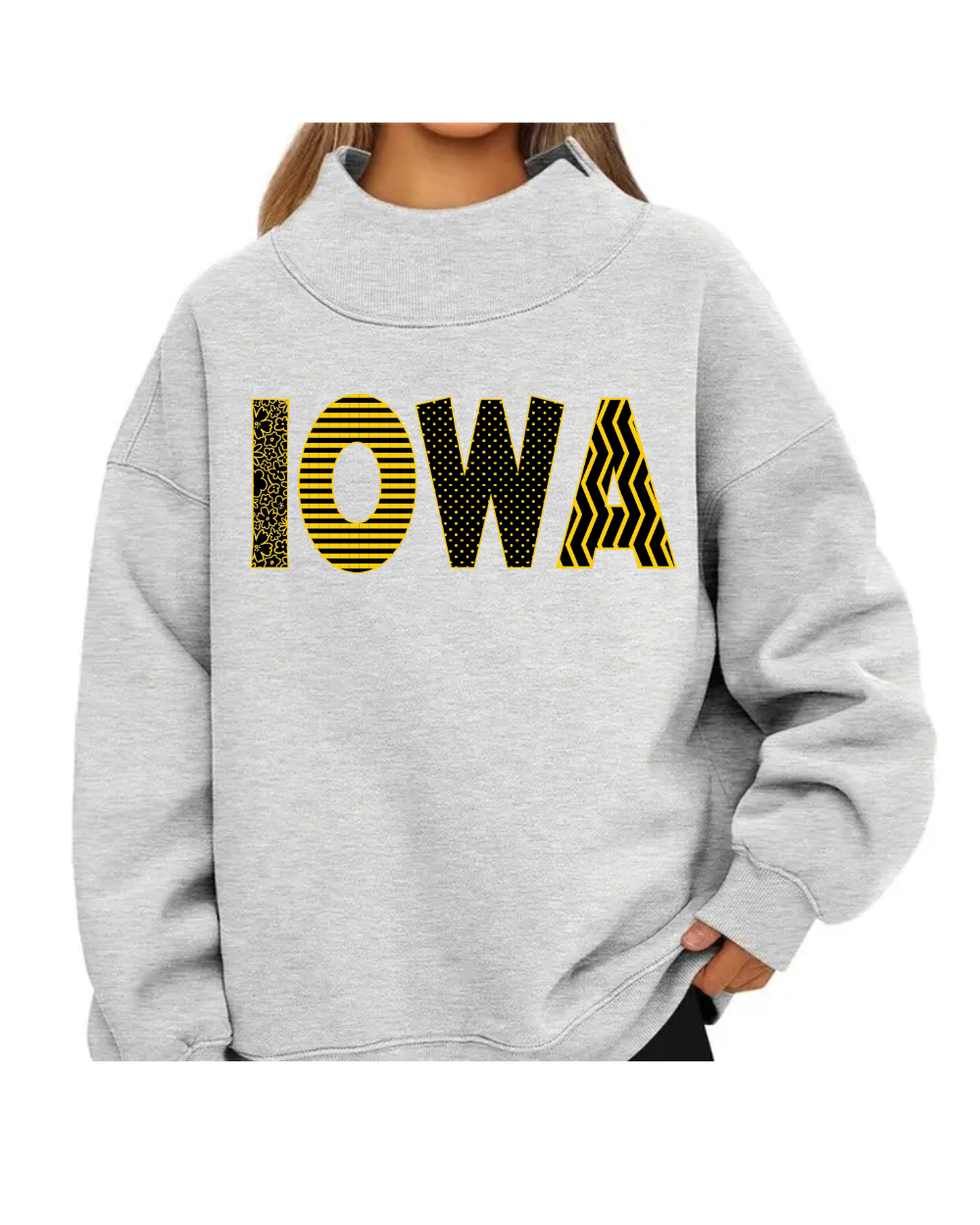 Iowa Mock Neck Sweatshirt