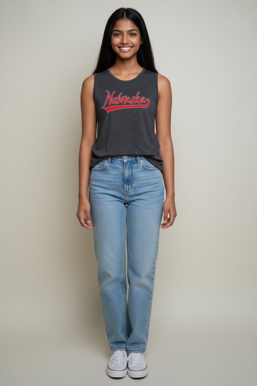 Nebraska Jersey Muscle Tank
