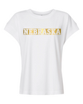 Nebraska Vintage Wash Metallic Tee