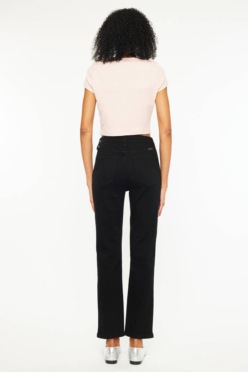 HIGH RISE SLIM STRAIGHT JEANS